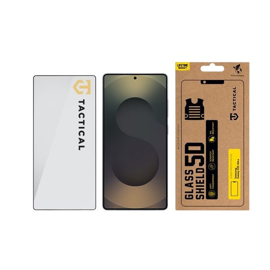 Tactical Glass Shield 5D Screenprotector - Gehard glas voor Samsung Galaxy S25 Ultra - Zwart