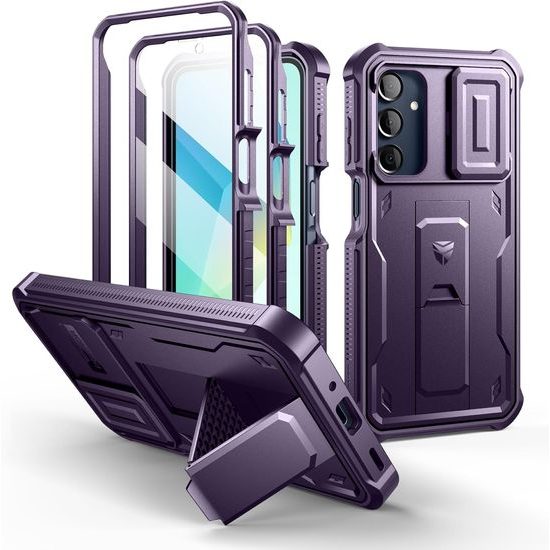 Dexnor 360 Kickstand Camprotector obal Samsung Galaxy A16, fialový