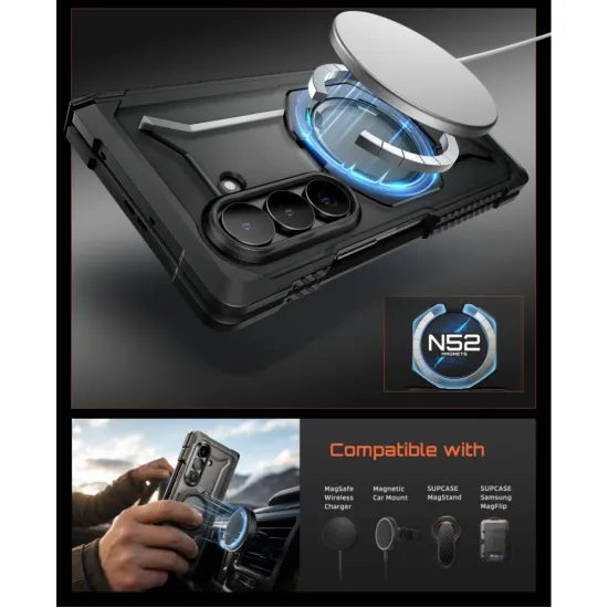 Supcase UB Grip MagSafe 2-Set, Samsung Galaxy Z Fold 8 Ultra, črn