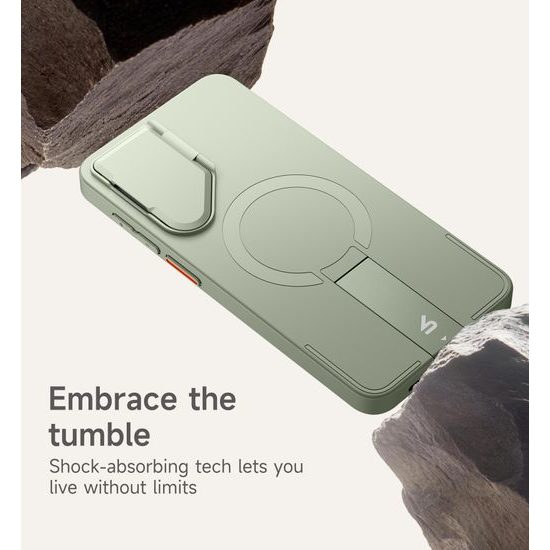 Suritch MagSafe Kickstand Camprotector obal Samsung Galaxy S26, zelený