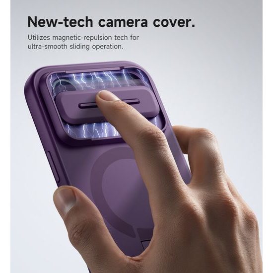 Suritch MagSafe Kickstand Camprotector θήκη iPhone Air, μωβ