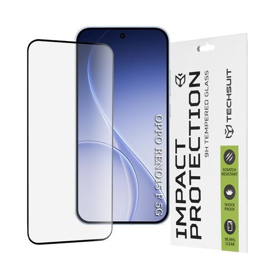Techsuit 111D Σκληρυμένο Γυαλί, Oppo Reno15 F / Reno15 FS 5G, μαύρο