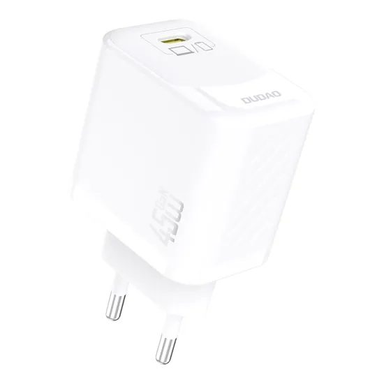 Dudao A28C punjač + USB-C kabel, 45W, GaN, bijeli
