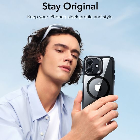 Kryt ESR Classic Hybrid HaloLock Kickstand, iPhone 17, clear black