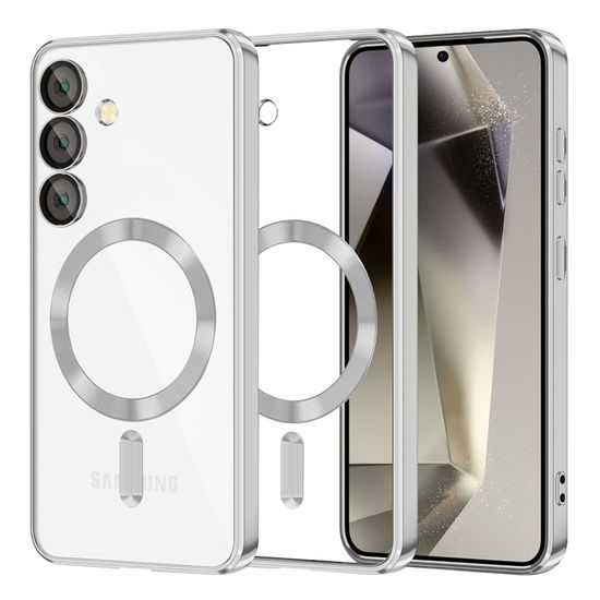 Techsuit Luxury Crystal MagSafe, Samsung Galaxy S25, stříbrný