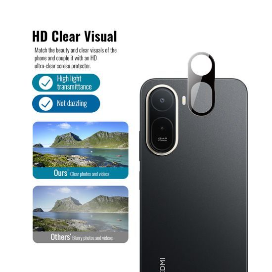 JP 5D Combo pack, Sada 2 5D tvrzených skel a 2 sklíček na fotoaparát, Xiaomi Redmi A7 Pro