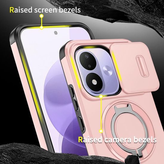 Xiaomi Redmi Note 17 4G / 5G ümbris – Camslide Stand kaamerakaitsega alusega – roosa