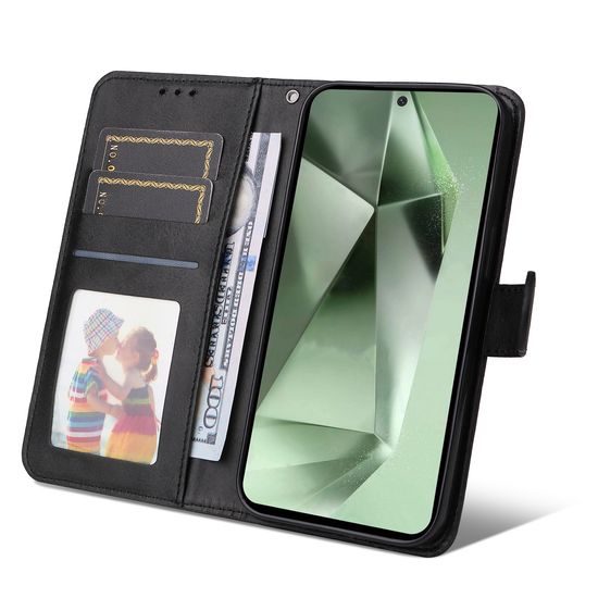 Mágneses tok, Samsung Galaxy S24 FE, fekete