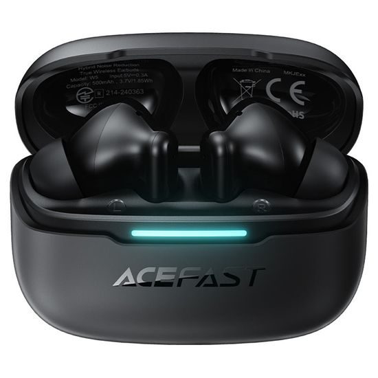 Acefast W5 Draadloze Oordopjes - Bluetooth 5.4 - met ANC & ENC - Zwart