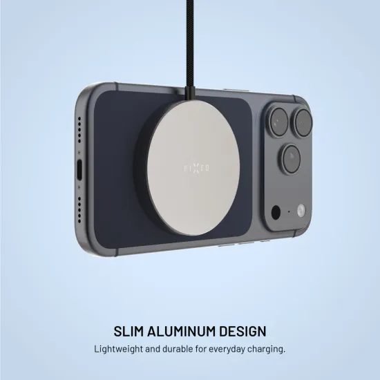 FIXED MagPad Slim vezeték nélküli töltő, MagSafe, Qi2.2, 25W, titán