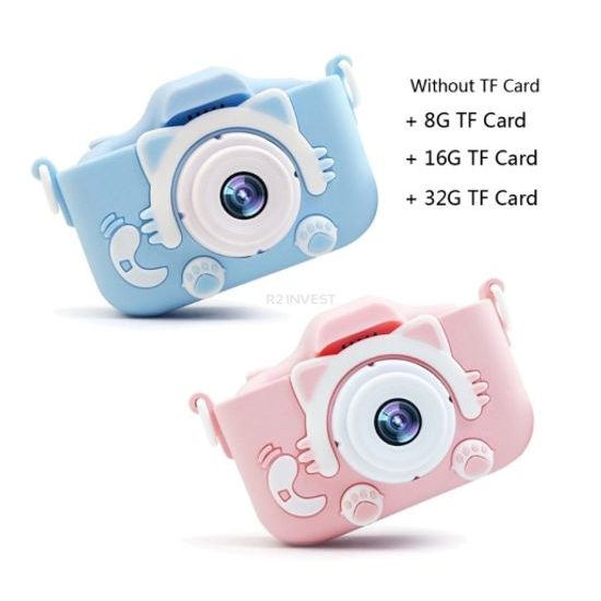 Παιδική Φωτογραφική Μηχανή X5 με Μοτίβο Γάτας, Ροζ