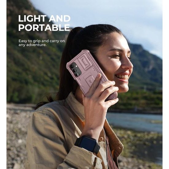 Dexnor 360 Kickstand Camprotector obal Samsung Galaxy A16, ružový