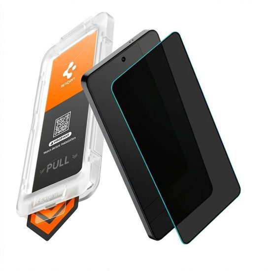 Spigen Glass.TR EZFit Privacy applikátorral, Edzett üveg, Samsung Galaxy S26 Plus