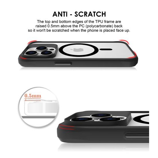 JP MagFit MagSafe etui z certyfikatem 3M SGS, iPhone 16 Plus, czarny