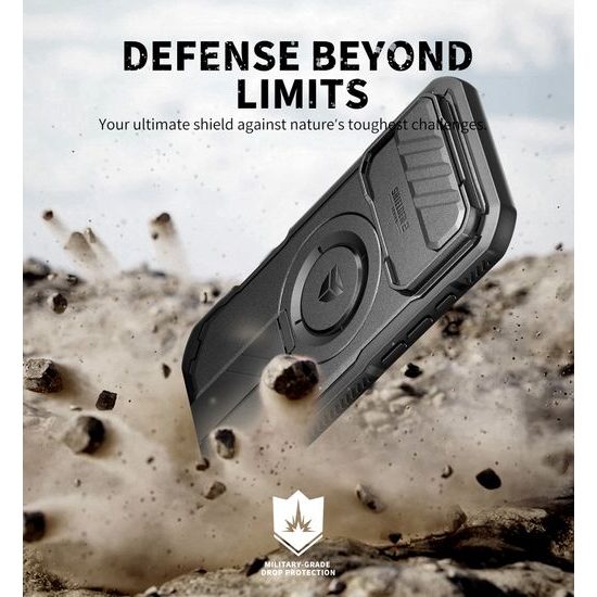 Dexnor MagSafe 360 Kickstand Camprotector θήκη iPhone Air, μαύρη