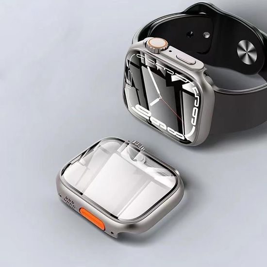 Tech-Protect Defense360 Apple Watch 7 / 8 / 9, 45 mm, argintiu-portocaliu