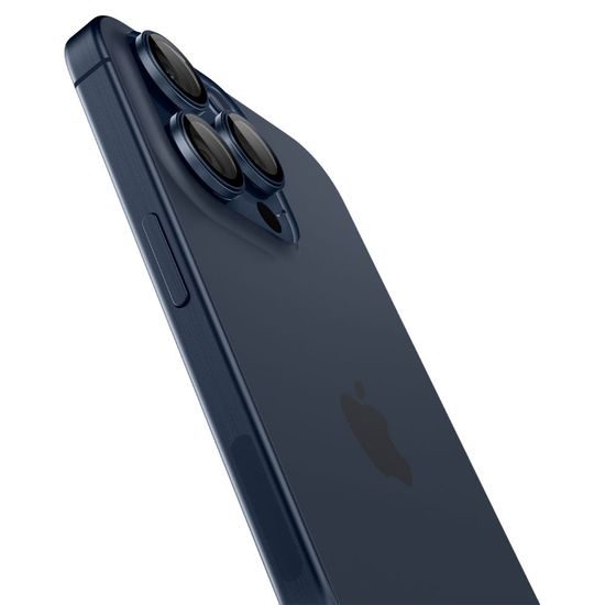 Spigen Optik.TR Protecție Cameră Foto, 2 Bucăți, iPhone 14 Pro / 14 Pro Max / 15 Pro / 15 Pro Max, Albastru