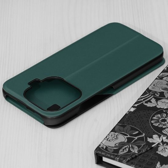 Eco Leather View Maska, Xiaomi 17T, zelena