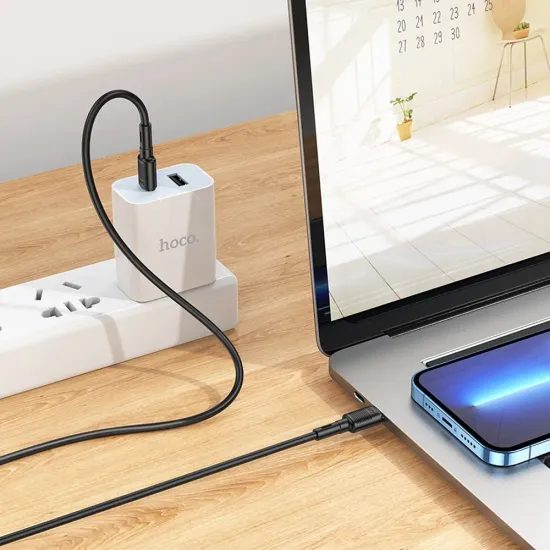 Hoco X83 USB-C – USB-C laidas, PD 3A 60W, 1 m – juodas