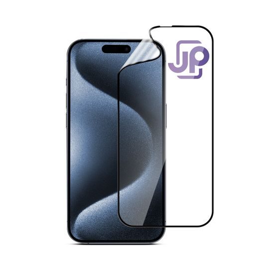 JP Nano 5D edzett üveg Easy Box, iPhone 15 Pro Max, fekete