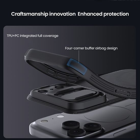 Nillkin Camshield Pro Magnetic cover til iPhone 17 Pro Max - Sort
