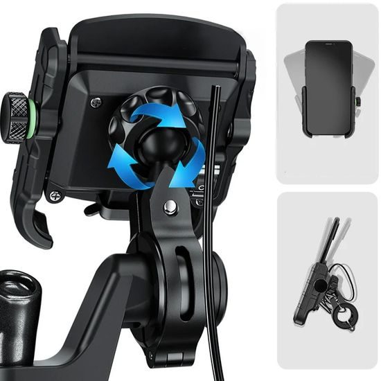 Držiak telefónu na motocykel s nabíjačkou