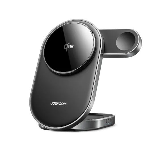Joyroom JR-W17 Ασύρματος Φορτιστής Qi 3σε1, μαύρος