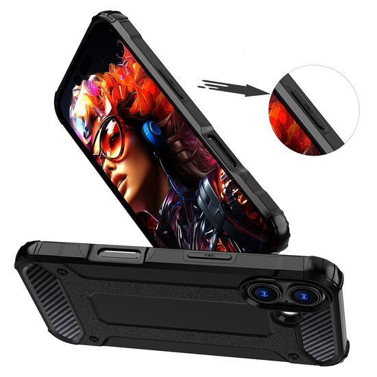 Hybrid Armor iPhone 17, μαύρο