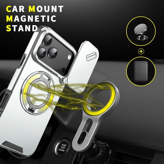 Camslide Stand etui, iPhone 18 Pro Max, srebrn
