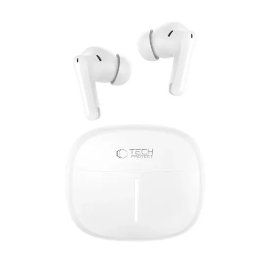 Tech-Protect UltraBoost TWS Kopfhörer Pro G3 - Kabellose In-Ear Bluetooth Headphones mit Ladecase - Weiß