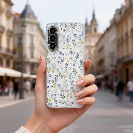 Tech-Protect FlexAir Schutzhülle für Samsung Galaxy A27 5G - Ergonomisches TPU Case - Wiesenblumen