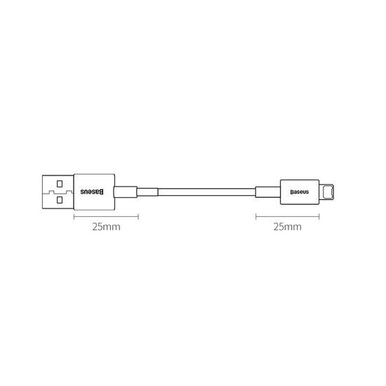 Baseus Superior USB - Lightning 0,25 μ, λευκό (CALYS-02)