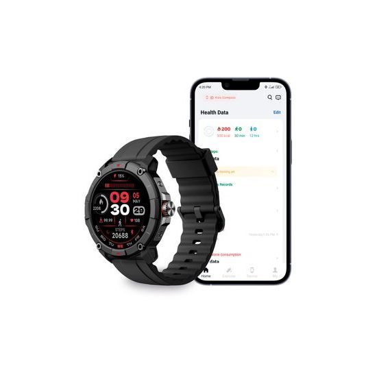 Ksix Compass Smartwatch GPS, černé