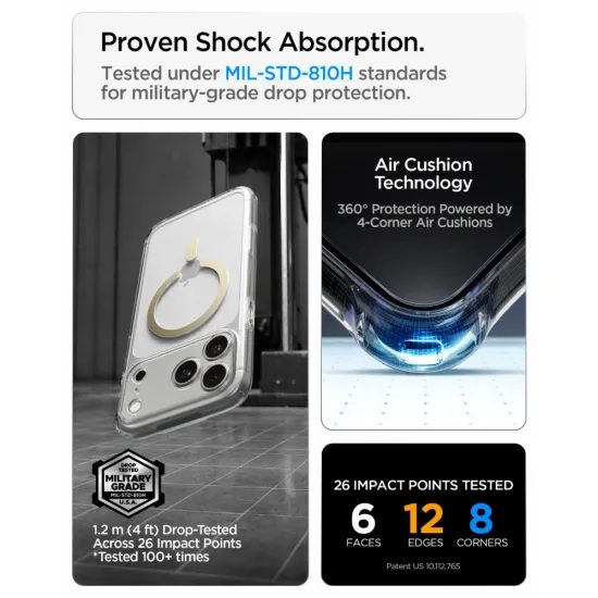 Spigen Ultra Hybrid Mag s MagSafe, iPhone 17 Pro Max / 18 Pro Max, zlatý