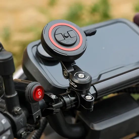 GRxplore Handyhalterung für Lenker und Spiegelhalter - Magnetische Fahrrad Motorrad Halterung - Universal