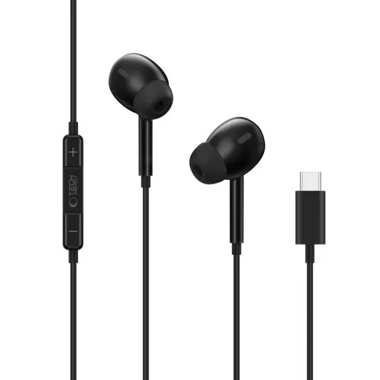Tech-Protect UltraBoost Core G3 Bedrade Oordopjes met USB-C - Zwart