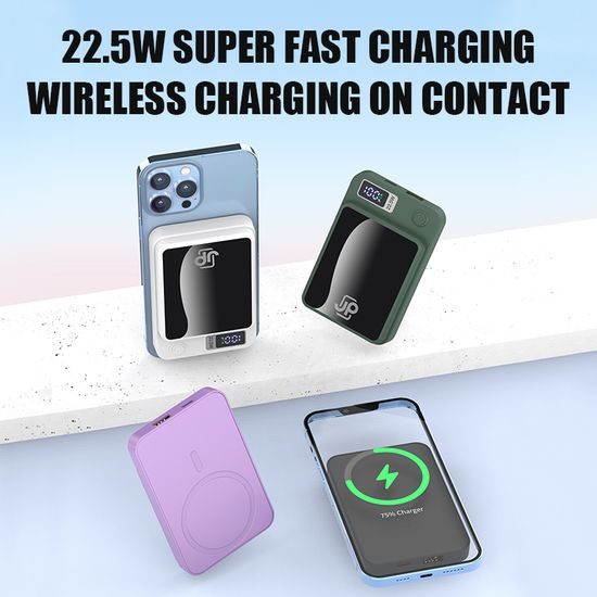 Φορητός Φορτιστής JP με Φόρτιση MagSafe, 10000 mAh, 22,5W, Μαύρο