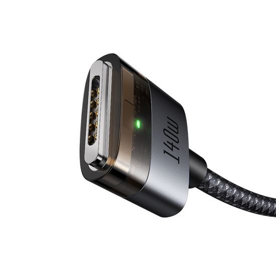 Mcdodo Μαγνητικό καλώδιο (CA-2070) USB-C - MagSafe 3, 140W, LED ενδείκτης, 2 m, μαύρο