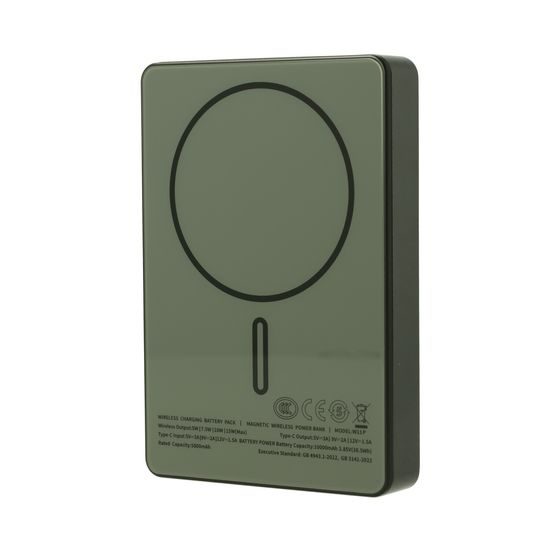 Μεταλλική Ultraslim MagSafe Ασύρματη Powerbank, 5000mAh, PD20W, Γκρι