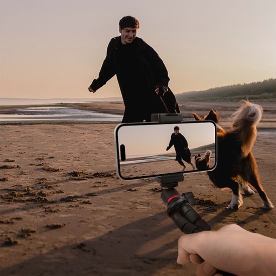 Ευέλικτο μίνι τρίποδο για φωτογραφική μηχανή 1/4", μαύρο