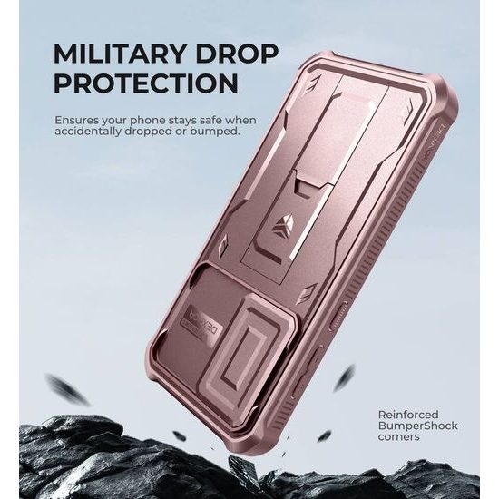 Dexnor 360 Kickstand Camprotector obal Samsung Galaxy A56, ružový