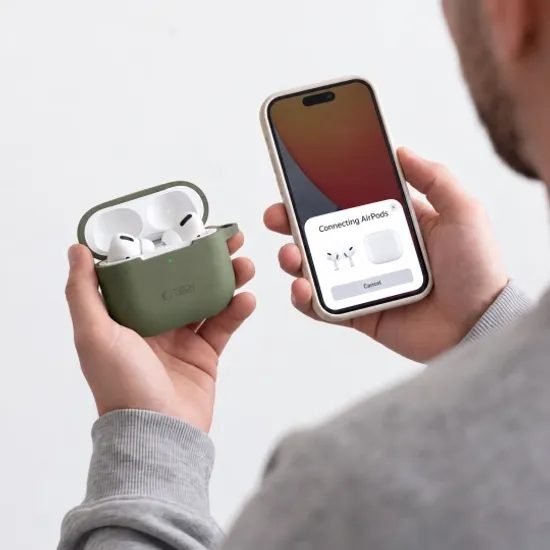 Tech-Protect Силиконов калъф, Apple AirPods 4 / 5, зелен
