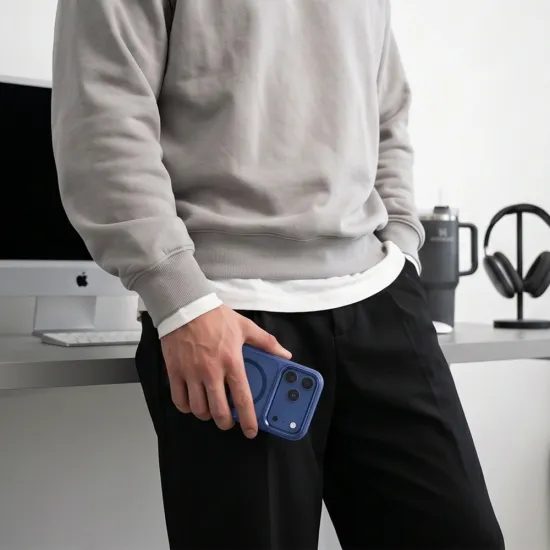 Tech-Protect MagMat MagSafe Case für iPhone 17 Pro Max / 18 Pro Max - Hybride Schutzhülle mit Camera Control - Blau