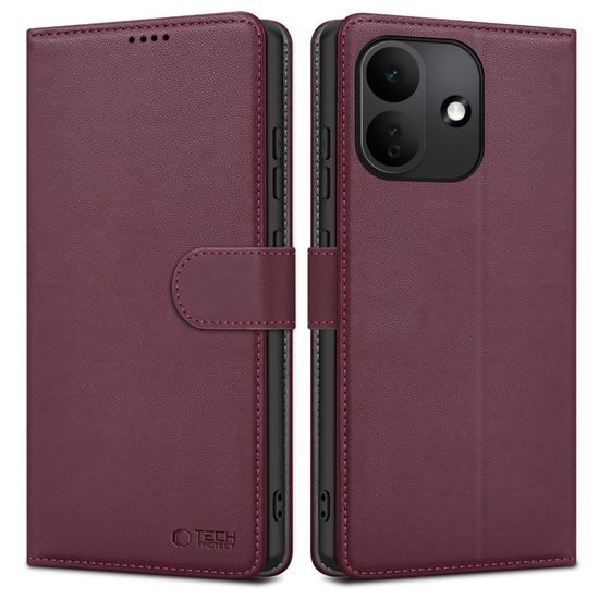 Tech-Protect Wallet θήκη, Xiaomi Redmi Note 17 Pro 5G, μπορντό