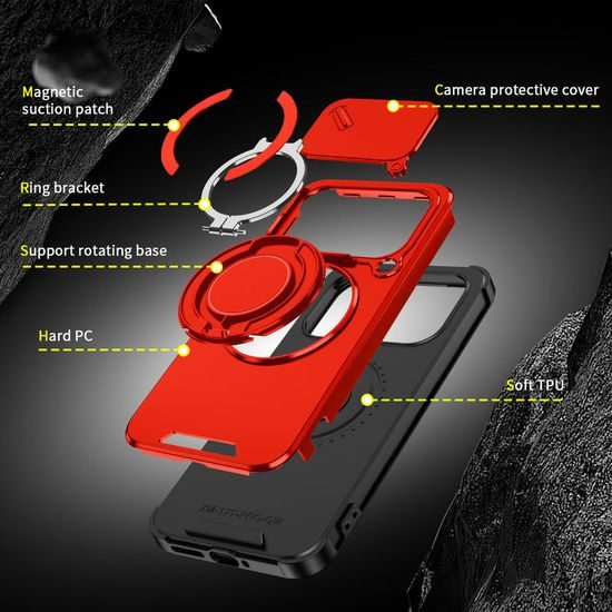 Θήκη Camslide Stand, Xiaomi 17T Pro, κόκκινη