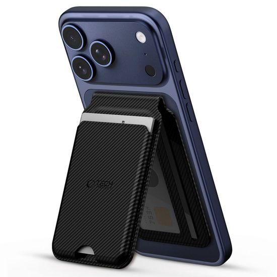 Tech-Protect MagWallet Stand MagSafe Καθολική μαγνητική θήκη καρτών, carbon