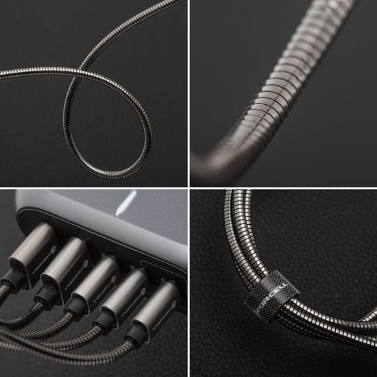 Forcell F-Energy καλώδιο USB-C - USB-C, QC4.0, PD, 5A, 100W, 2 m, ασημί