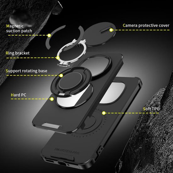 Camslide Stand maska, Xiaomi Redmi Note 15 Pro 5G, crna