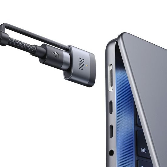 Mcdodo 2σε1 καλώδιο δεδομένων (CA-0140) USB-C - USB-C + MagSafe 3, 240W, LED ένδειξη, 2 m, μαύρο