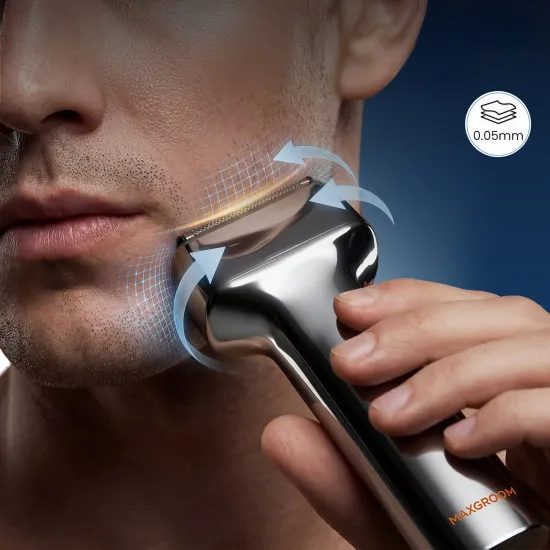 MAXGROOM WF-2037D ξυριστική μηχανή με λεπίδες IPX7, ασημί